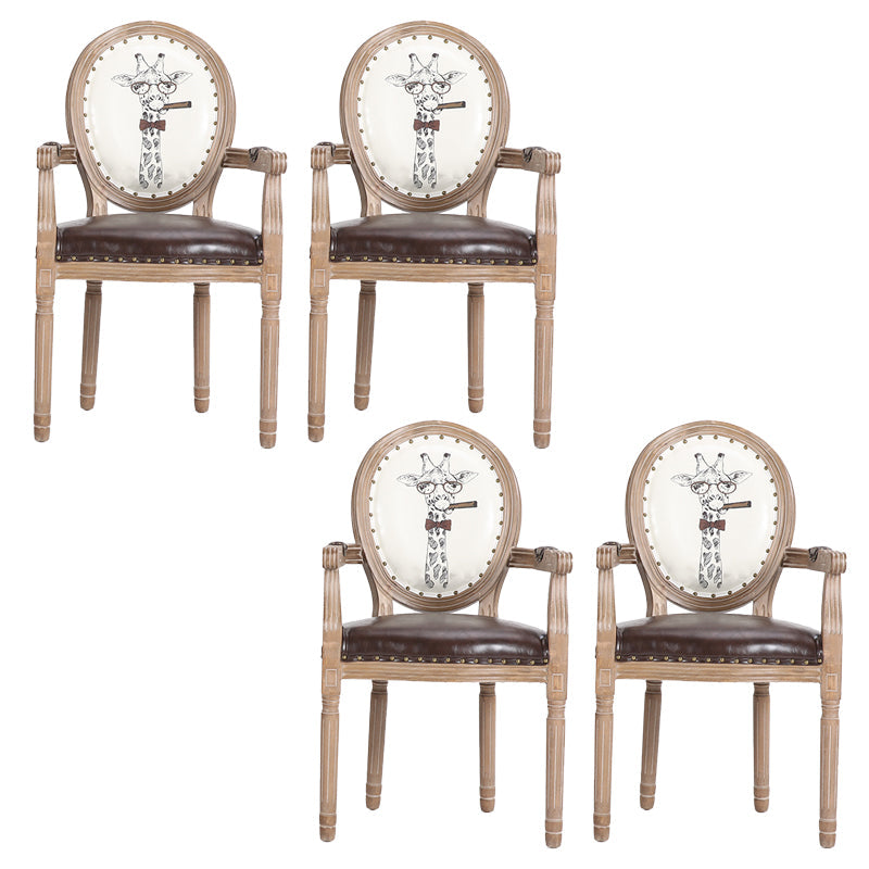 French Country Upholstered Armless Chair Home Solid Wood Dining Chair Black 4 Piece Set Clearhalo 'Dining Chairs' 'Dining Tables & Seating' 'dining_chair' 'furn' 'furn_dining_chair' 'Furniture' 'Kitchen & Dining Furniture' 7567791