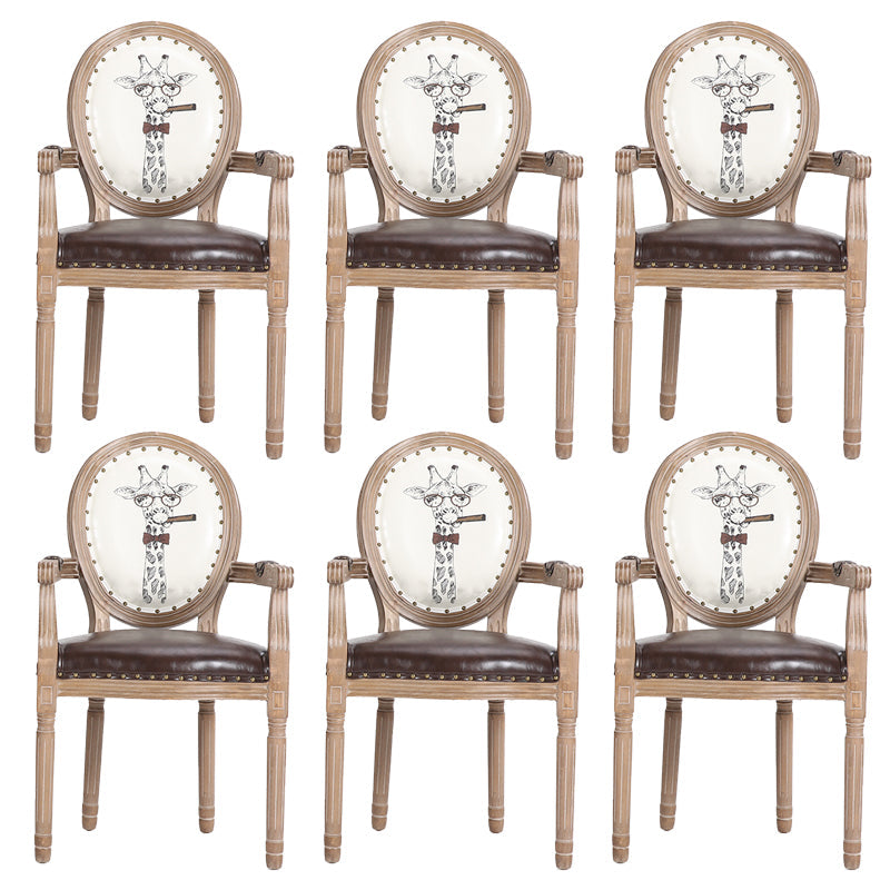 French Country Upholstered Armless Chair Home Solid Wood Dining Chair Black 6 Piece Set Clearhalo 'Dining Chairs' 'Dining Tables & Seating' 'dining_chair' 'furn' 'furn_dining_chair' 'Furniture' 'Kitchen & Dining Furniture' 7567792