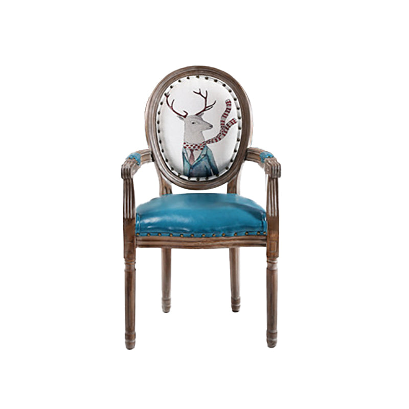 French Country Upholstered Armless Chair Home Solid Wood Dining Chair Light Blue 1 Piece Clearhalo 'Dining Chairs' 'Dining Tables & Seating' 'dining_chair' 'furn' 'furn_dining_chair' 'Furniture' 'Kitchen & Dining Furniture' 7567809