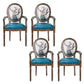 French Country Upholstered Armless Chair Home Solid Wood Dining Chair Light Blue 4 Piece Set Clearhalo 'Dining Chairs' 'Dining Tables & Seating' 'dining_chair' 'furn' 'furn_dining_chair' 'Furniture' 'Kitchen & Dining Furniture' 7567811