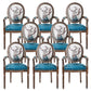 French Country Upholstered Armless Chair Home Solid Wood Dining Chair Light Blue 8 Piece Set Clearhalo 'Dining Chairs' 'Dining Tables & Seating' 'dining_chair' 'furn' 'furn_dining_chair' 'Furniture' 'Kitchen & Dining Furniture' 7567813