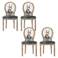 French Country Upholstered Armless Chair Home Solid Wood Dining Chair Lake Green 4 Piece Set Clearhalo 'Dining Chairs' 'Dining Tables & Seating' 'dining_chair' 'furn' 'furn_dining_chair' 'Furniture' 'Kitchen & Dining Furniture' 7567816