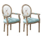 French Country Upholstered Armless Chair Home Solid Wood Dining Chair Green-White 2 Piece Set Clearhalo 'Dining Chairs' 'Dining Tables & Seating' 'dining_chair' 'furn' 'furn_dining_chair' 'Furniture' 'Kitchen & Dining Furniture' 7567825
