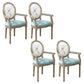 French Country Upholstered Armless Chair Home Solid Wood Dining Chair Green-White 4 Piece Set Clearhalo 'Dining Chairs' 'Dining Tables & Seating' 'dining_chair' 'furn' 'furn_dining_chair' 'Furniture' 'Kitchen & Dining Furniture' 7567826