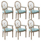 French Country Upholstered Armless Chair Home Solid Wood Dining Chair Green-White 6 Piece Set Clearhalo 'Dining Chairs' 'Dining Tables & Seating' 'dining_chair' 'furn' 'furn_dining_chair' 'Furniture' 'Kitchen & Dining Furniture' 7567827