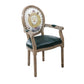 French Country Upholstered Armless Chair Home Solid Wood Dining Chair Green-Yellow 1 Piece Clearhalo 'Dining Chairs' 'Dining Tables & Seating' 'dining_chair' 'furn' 'furn_dining_chair' 'Furniture' 'Kitchen & Dining Furniture' 7567829