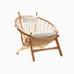 Scandinavian Papasan Chair Solid Color Wooden Papasan Chair for Living Room Natural Polyester Polyester Blend 1 Piece Clearhalo 'Accent Chairs' 'accent_chairs' 'Chairs & Seating' 'furn' 'furn_accent_chairs' 'Furniture' 'Living Room Furniture' 7567964