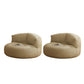 Contemporary Armless Single Sofa Chair Solid Color Accent Chair Off-White Microfiber Leather 2 Piece Set Clearhalo 'Accent Chairs' 'accent_chairs' 'Chairs & Seating' 'furn' 'furn_accent_chairs' 'Furniture' 'Living Room Furniture' 7567989