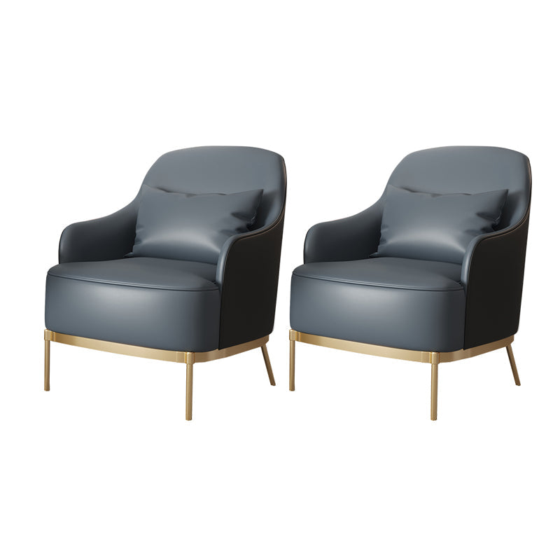 グラムラウンドアームベーシック4レッグアクセントアームチェア付きクロムベース