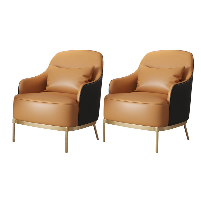 グラムラウンドアームベーシック4レッグアクセントアームチェア付きクロムベース