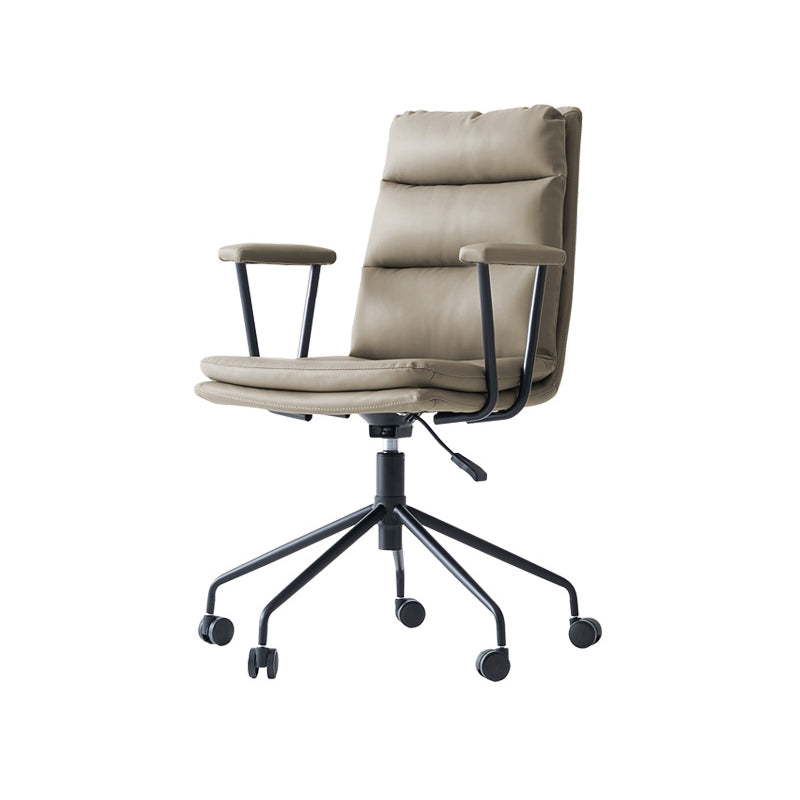 Mid-Century Modern Stick Side Chair Sewn Pillow Back Side Chair Gray 1 Piece Clearhalo 'Accent Chairs' 'accent_chairs' 'Chairs & Seating' 'furn' 'furn_accent_chairs' 'Furniture' 'Living Room Furniture' 7568061