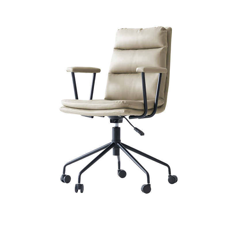 Mid-Century Modern Stick Side Chair Sewn Pillow Back Side Chair Light Gray 1 Piece Clearhalo 'Accent Chairs' 'accent_chairs' 'Chairs & Seating' 'furn' 'furn_accent_chairs' 'Furniture' 'Living Room Furniture' 7568063