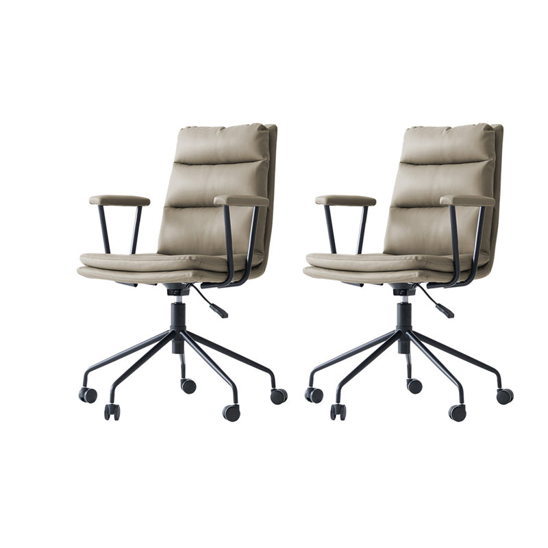 Mid-Century Modern Stick Side Chair Sewn Pillow Back Side Chair Gray 2 Piece Set Clearhalo 'Accent Chairs' 'accent_chairs' 'Chairs & Seating' 'furn' 'furn_accent_chairs' 'Furniture' 'Living Room Furniture' 7568065
