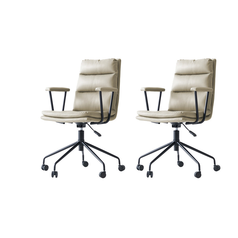 Mid-Century Modern Stick Side Chair Sewn Pillow Back Side Chair Light Gray 2 Piece Set Clearhalo 'Accent Chairs' 'accent_chairs' 'Chairs & Seating' 'furn' 'furn_accent_chairs' 'Furniture' 'Living Room Furniture' 7568071