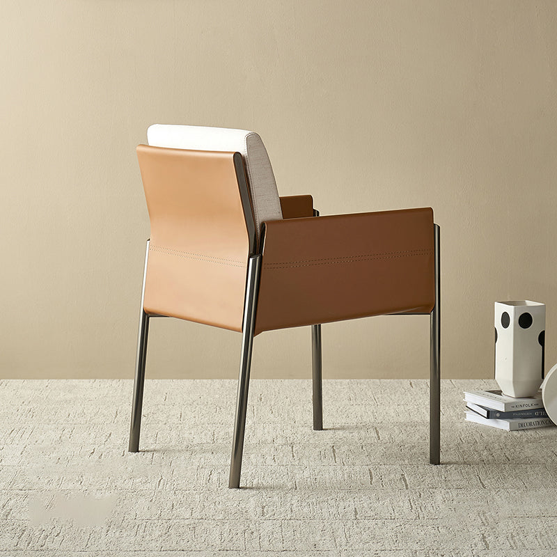 Mid-Century Modern Round Arms Armchair Basic Four Leg Accent Armchair