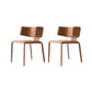 Mid-Century Modern Armless Side Chair Basic Four Leg Side Chair Tan Saddle Leather 2 Piece Set Clearhalo 'Accent Chairs' 'accent_chairs' 'Chairs & Seating' 'furn' 'furn_accent_chairs' 'Furniture' 'Living Room Furniture' 7568094