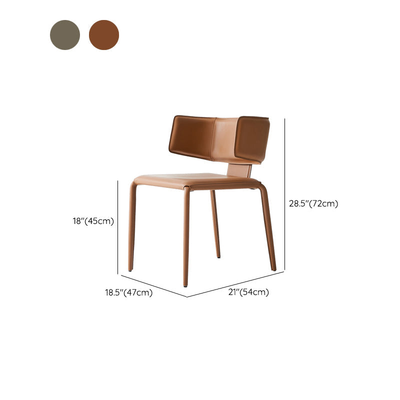 Mid-Century Modern Armless Side Chair Basic Four Leg Side Chair Clearhalo 'Accent Chairs' 'accent_chairs' 'Chairs & Seating' 'furn' 'furn_accent_chairs' 'Furniture' 'Living Room Furniture' 7568102