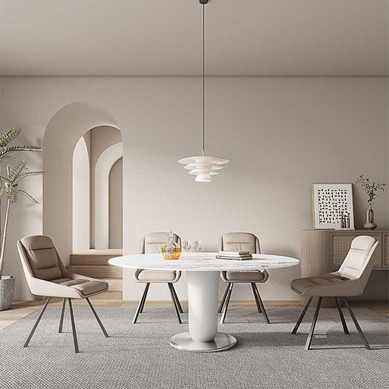 Mid-Century Modern Armless Side Chair Sewn Pillow Back Side Chair