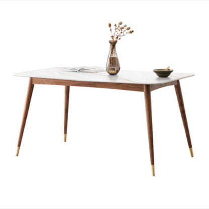 Mobili moderni di altezza standard Tavolo da pranzo a 4 gambe in legno massello da 5/7 pezzi con sedia