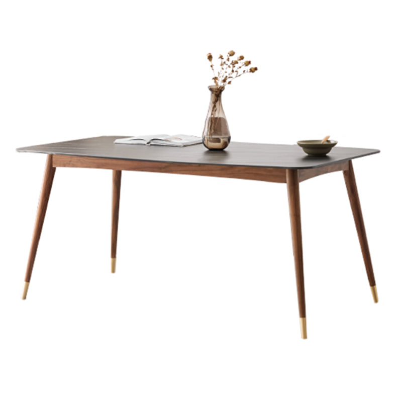 Mobili moderni di altezza standard Tavolo da pranzo a 4 gambe in legno massello da 5/7 pezzi con sedia