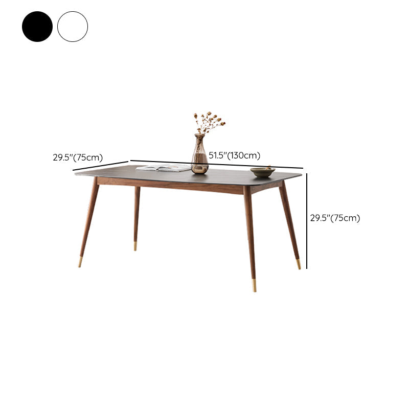 Mobili moderni di altezza standard Tavolo da pranzo a 4 gambe in legno massello da 5/7 pezzi con sedia