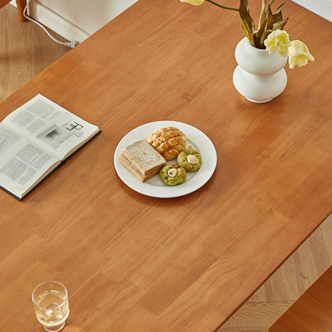 Rubberwood Massivholz Esstisch Set 1/5 Stück Essset für Küche