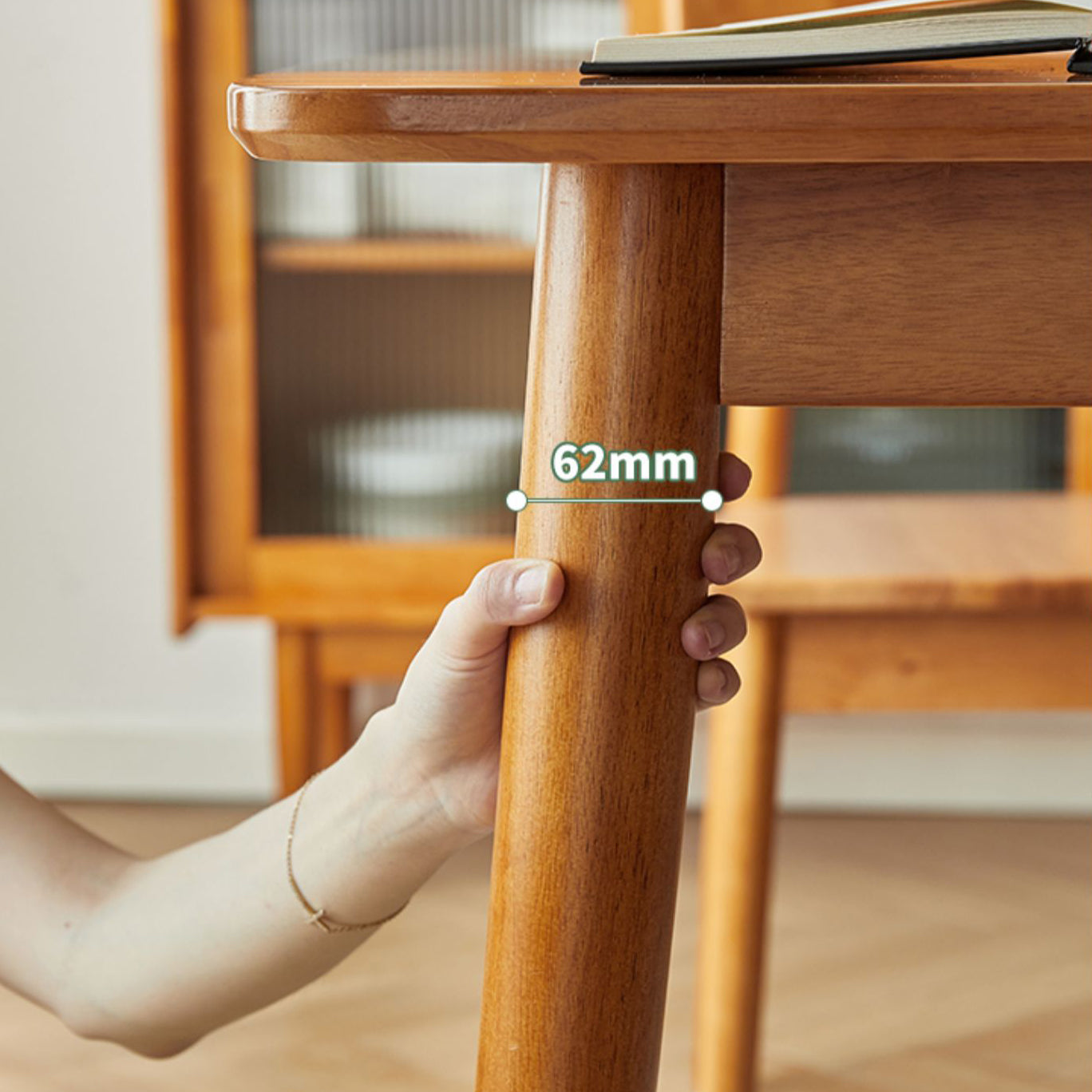 Rubberwood Massivholz Esstisch Set 1/5 Stück Essset für Küche