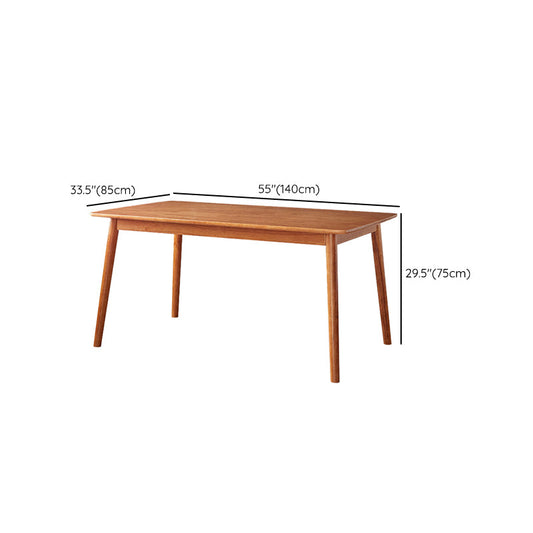 Juego de mesa de comedor de madera maciza de madera de goma 1/5 piezas de comedor para cocina