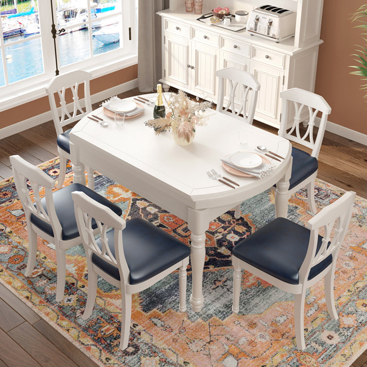 Set di tavoli da pranzo in legno massiccio rotondo set da pranzo da 1/7 pezzi