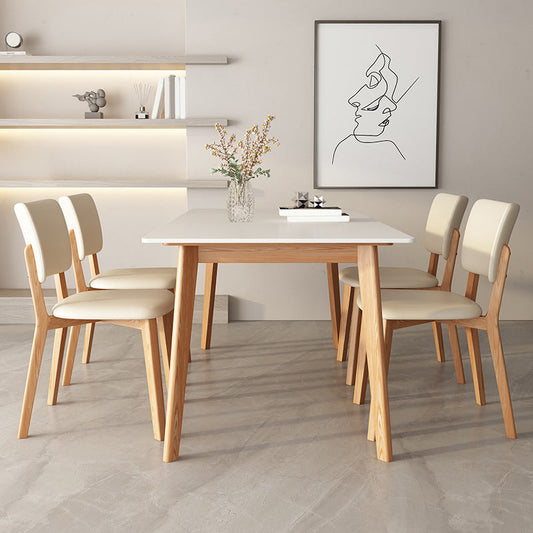 Set de mesa y silla contemporánea Juego de muebles de comedor de 1/5 piezas