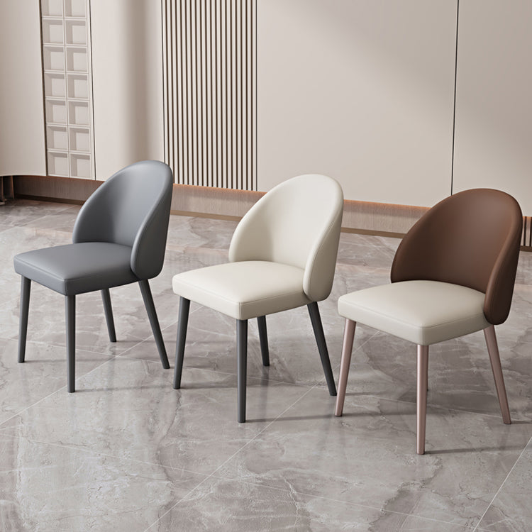 Moderne metalen stoel Parsons Keuken Diningsstoel voor eetkamer