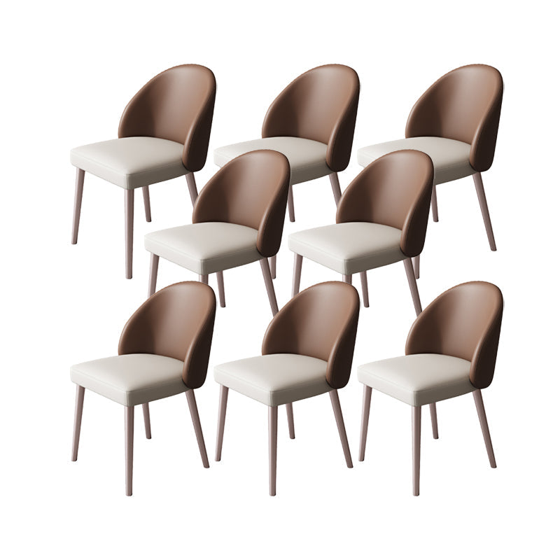 Moderne metalen stoel Parsons Keuken Diningsstoel voor eetkamer