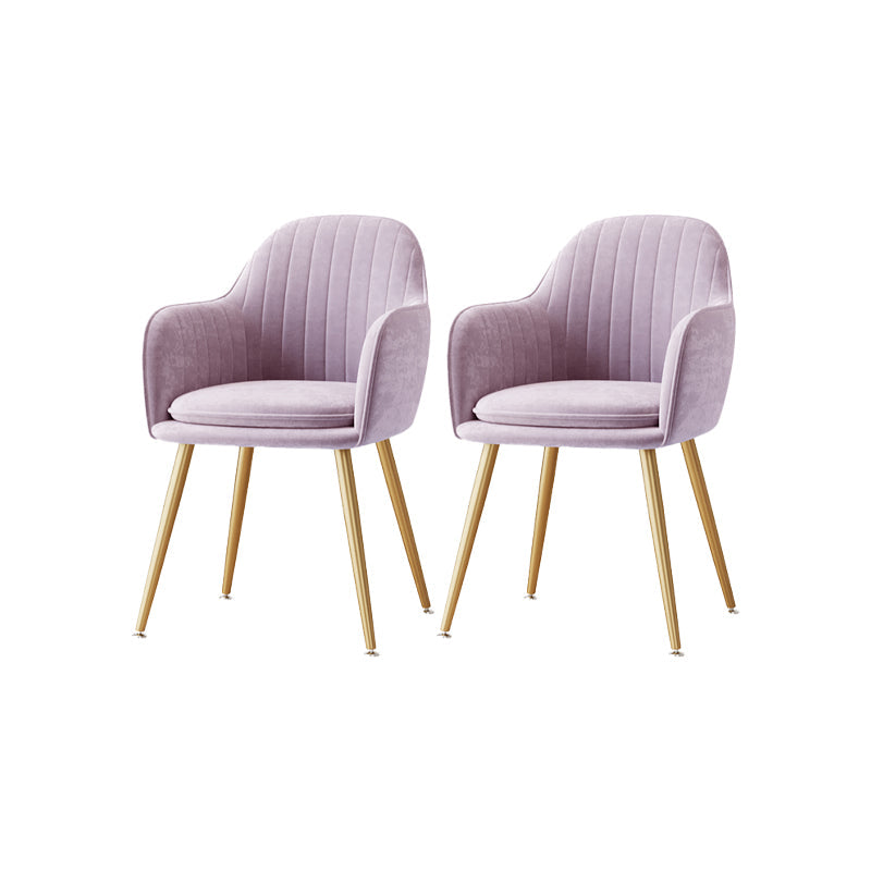 Nordic Style Metal Chair Solid Back Kitchen Dining Arm Chair for Dinning Room