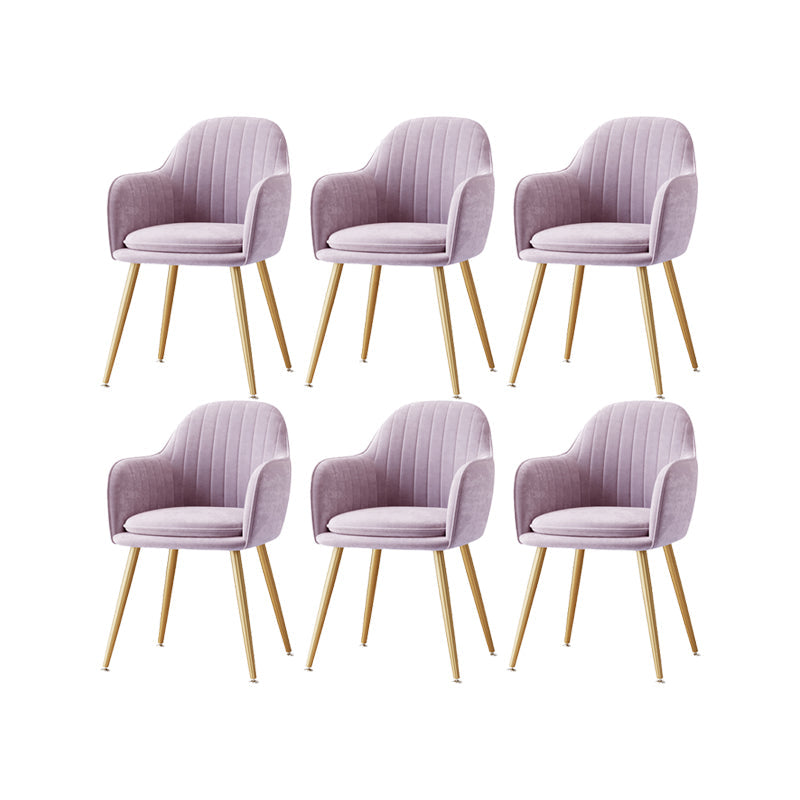 Nordic Style Metal Chair Solid Back Kitchen Dining Arm Chair for Dinning Room