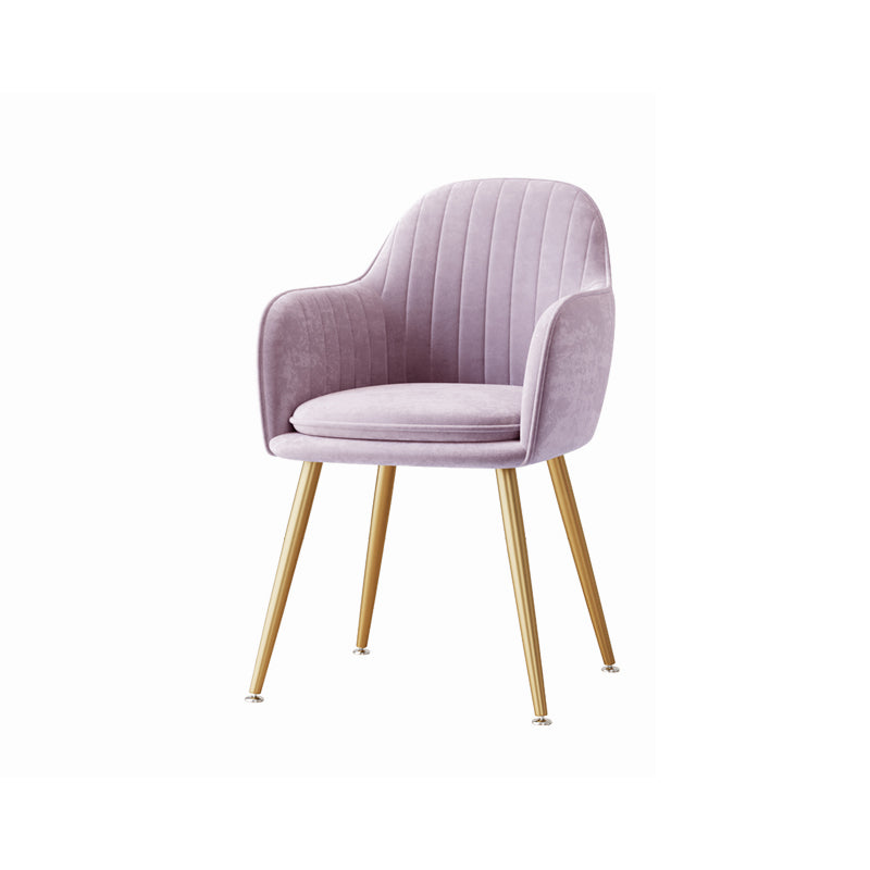 Nordic Style Metal Chair Solid Back Kitchen Dining Arm Chair for Dinning Room