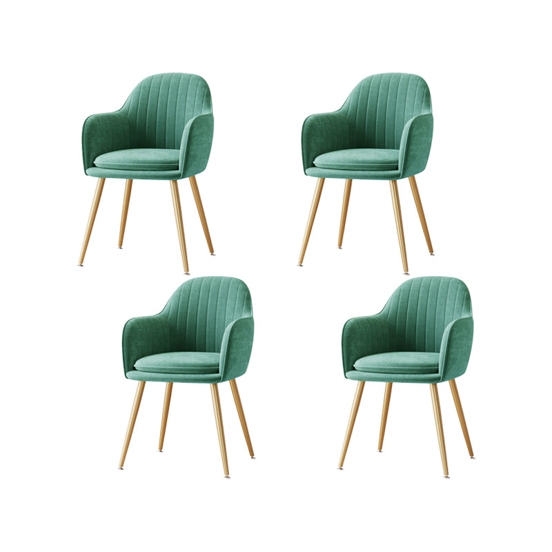 Nordic Style Metal Chair Solid Back Kitchen Dining Arm Chair for Dinning Room