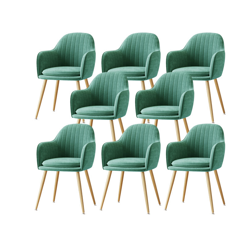 Nordic Style Metal Chair Solid Back Kitchen Dining Arm Chair for Dinning Room