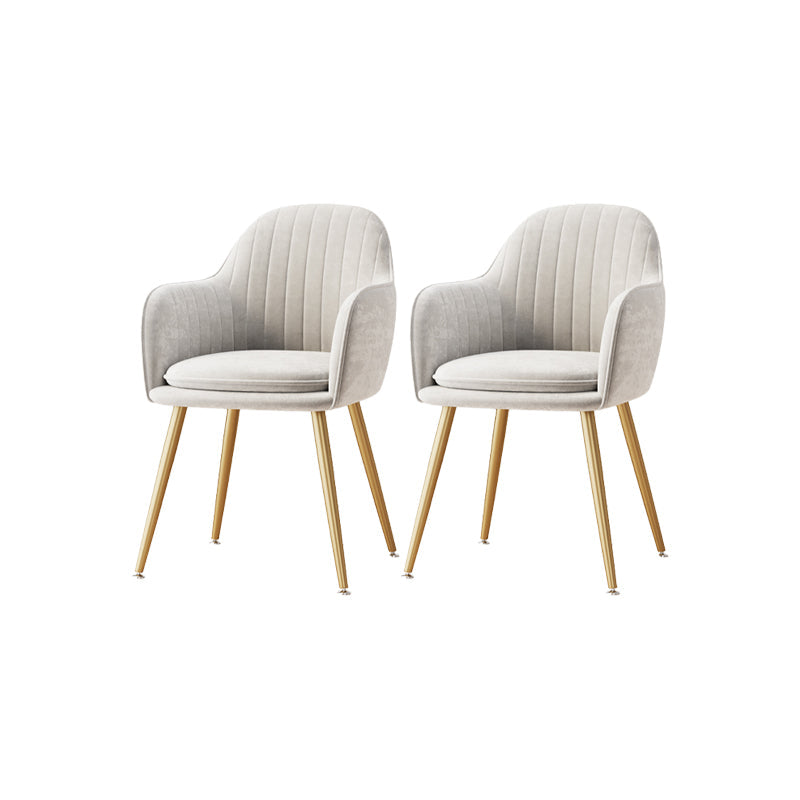 Nordic Style Metal Chair Solid Back Kitchen Dining Arm Chair for Dinning Room