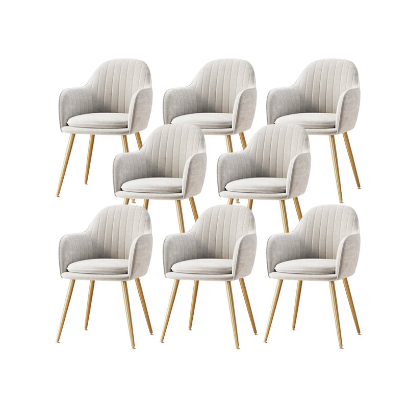 Nordic Style Metal Chair Solid Back Kitchen Dining Arm Chair for Dinning Room