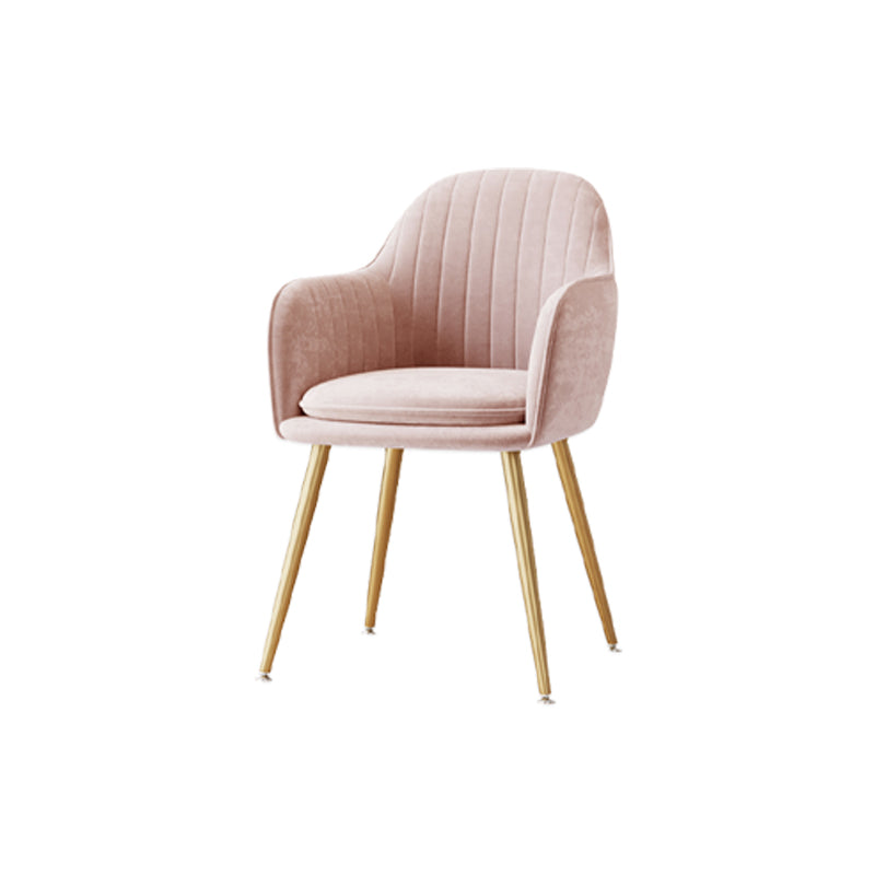 Nordic Style Metal Chair Solid Back Kitchen Dining Arm Chair for Dinning Room