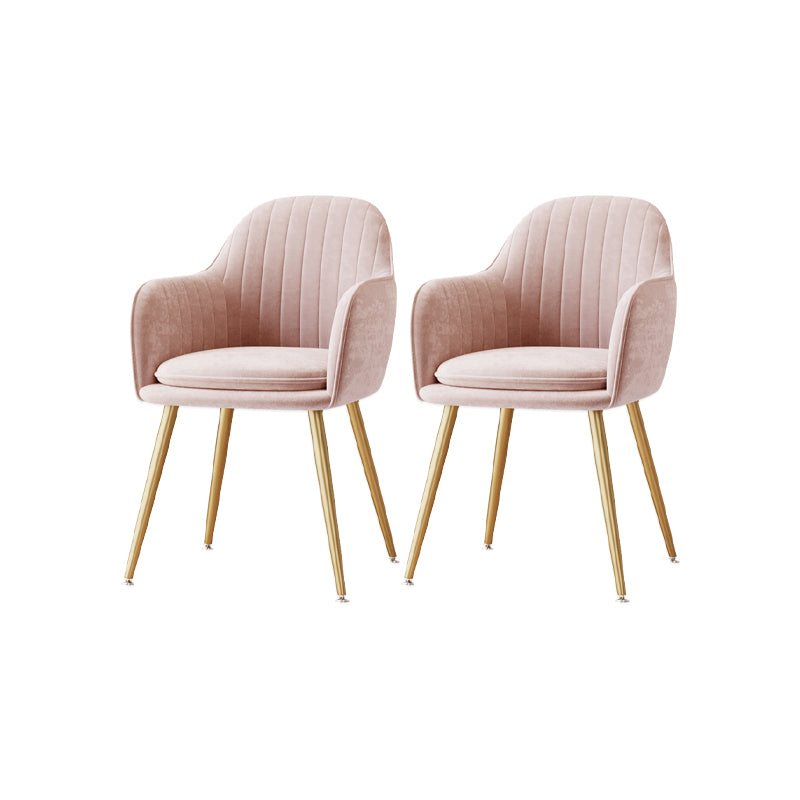 Nordic Style Metal Chair Solid Back Kitchen Dining Arm Chair for Dinning Room