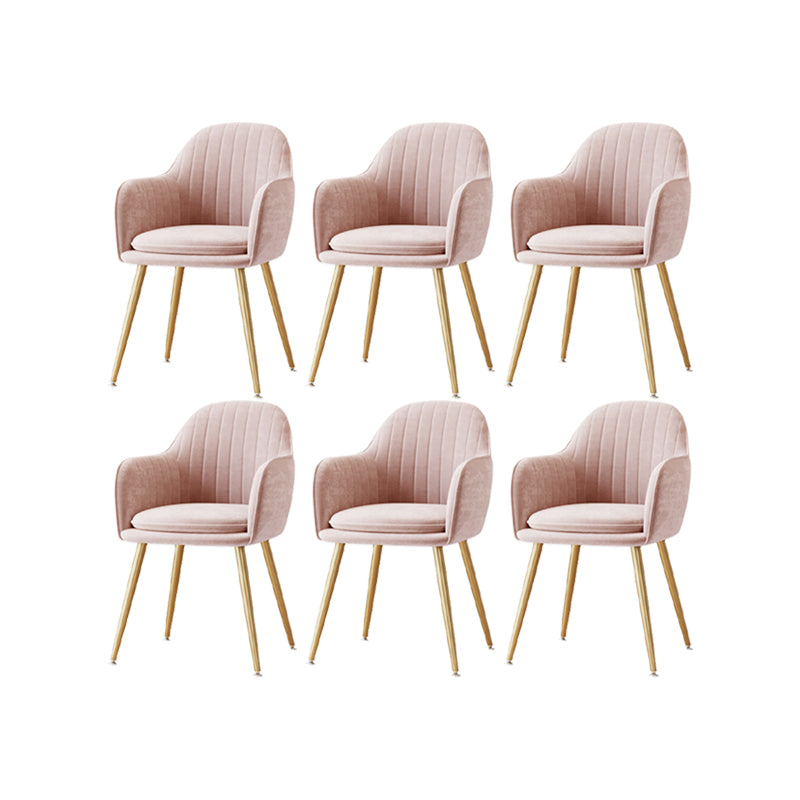 Nordic Style Metal Chair Solid Back Kitchen Dining Arm Chair for Dinning Room