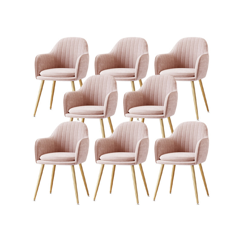 Nordic Style Metal Chair Solid Back Kitchen Dining Arm Chair for Dinning Room