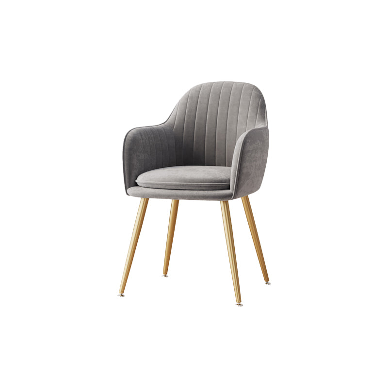 Nordic Style Metal Chair Solid Back Kitchen Dining Arm Chair for Dinning Room