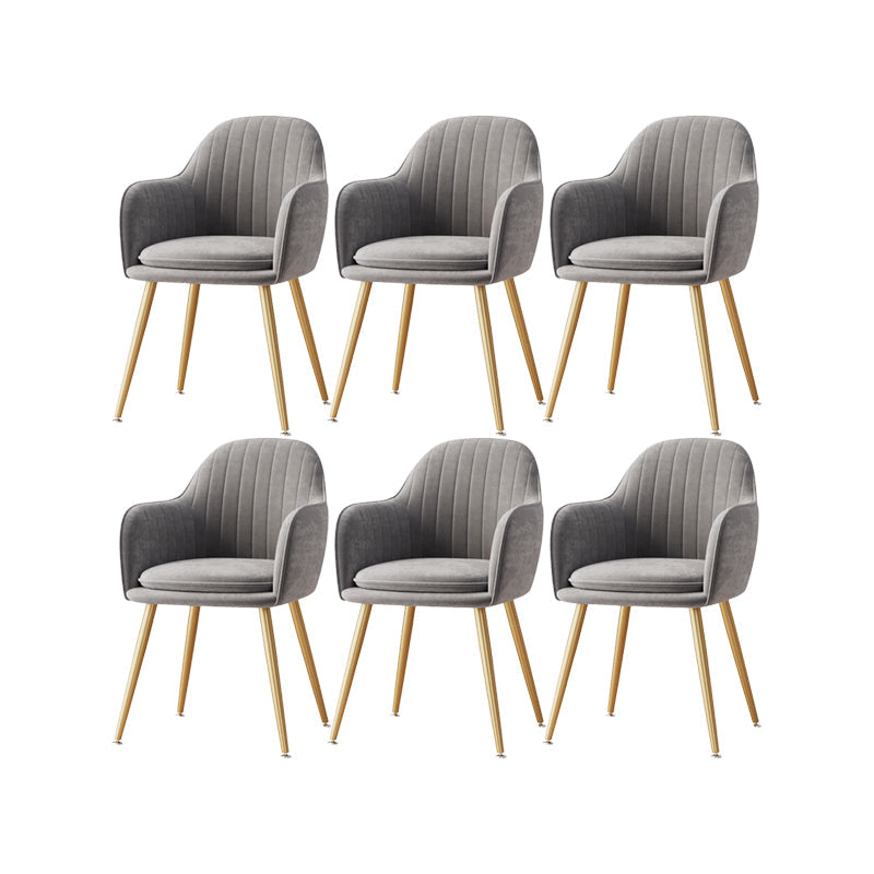 Nordic Style Metal Chair Solid Back Kitchen Dining Arm Chair for Dinning Room