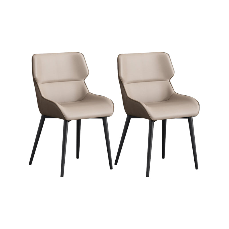 Nordic Style Metal Chair Wingback Kitchen Side Chair for Dinning Room