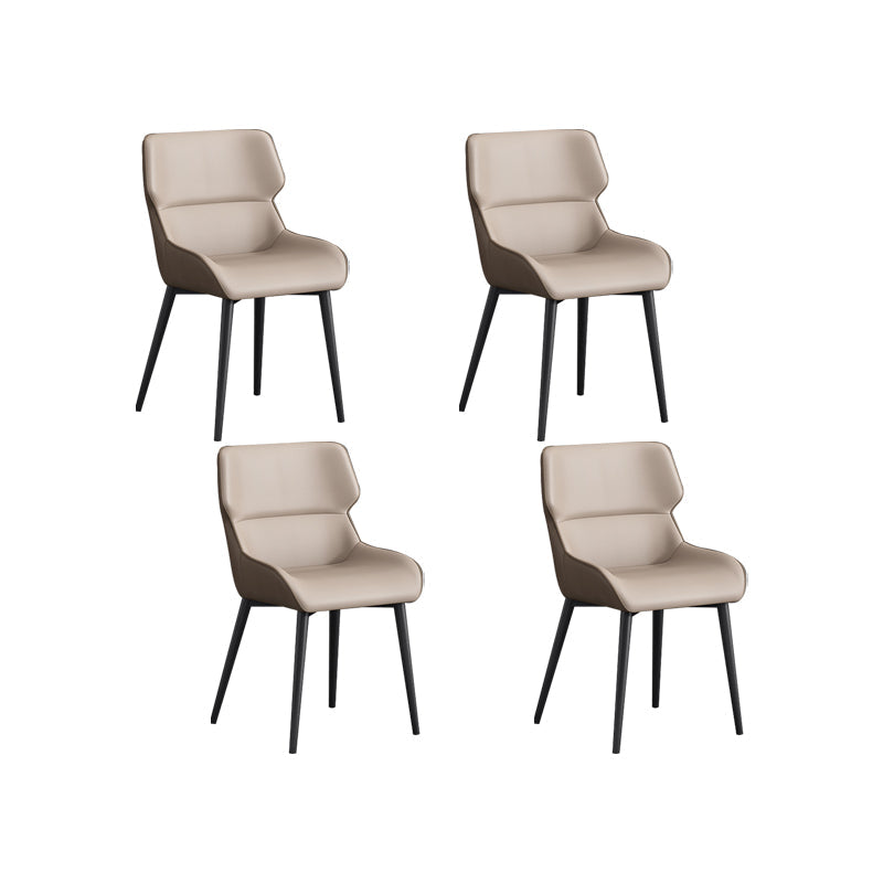 Nordic Style Metal Chair Wingback Kitchen Side Chair for Dinning Room