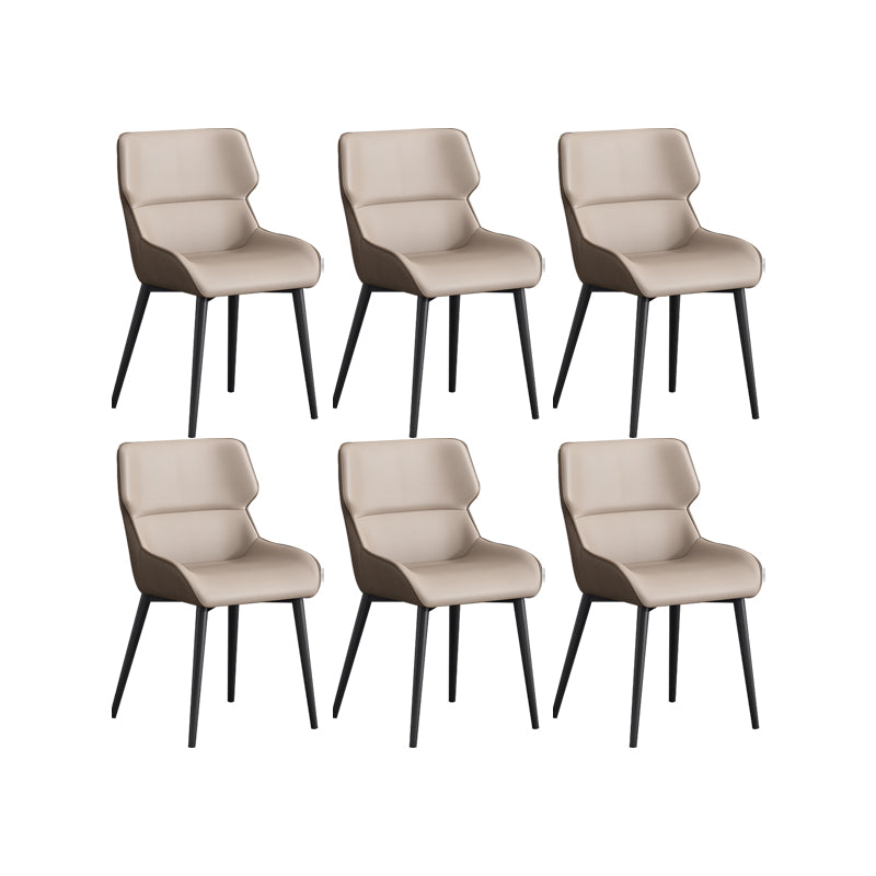 Nordic Style Metal Chair Wingback Kitchen Side Chair for Dinning Room