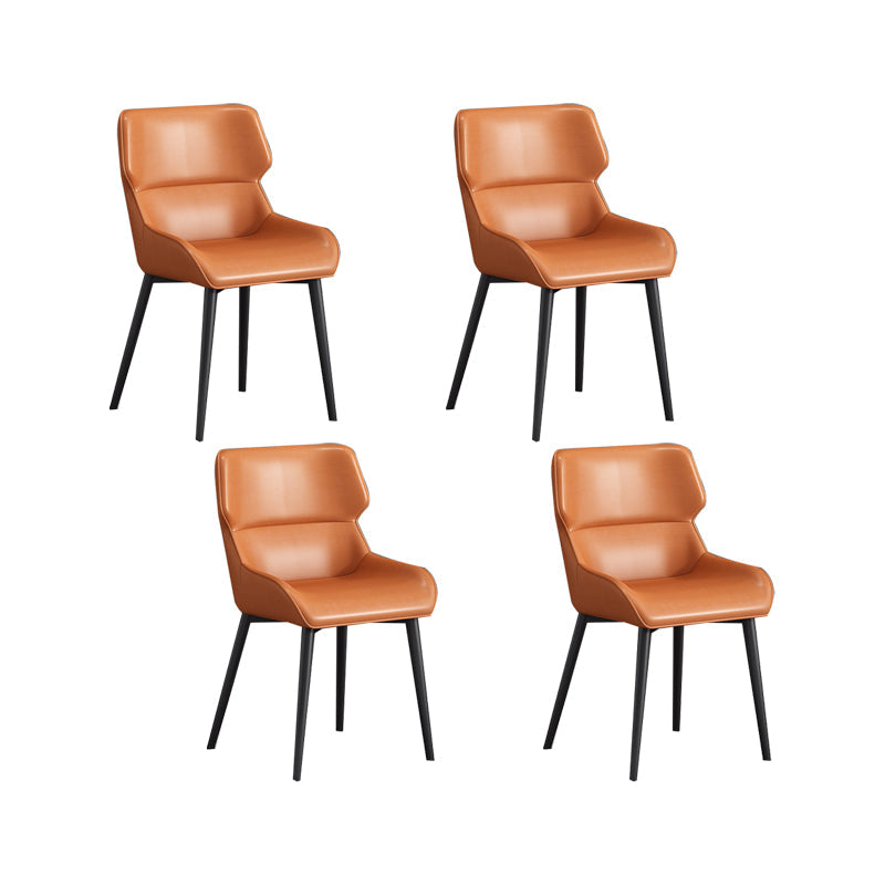 Nordic Style Metal Chair Wingback Kitchen Side Chair for Dinning Room