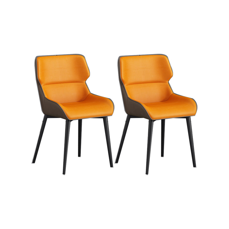 Nordic Style Metal Chair Wingback Kitchen Side Chair for Dinning Room